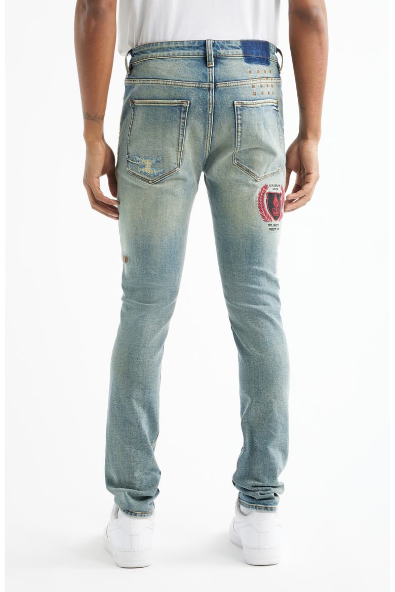 Van Winkle Bleu Monday Repair Skinny Jeans, Alternate, color, DENIM