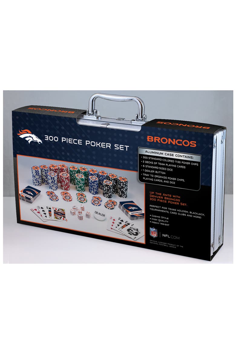 Denver Broncos 300 Piece Poker Set, Alternate, color, Multicolor
