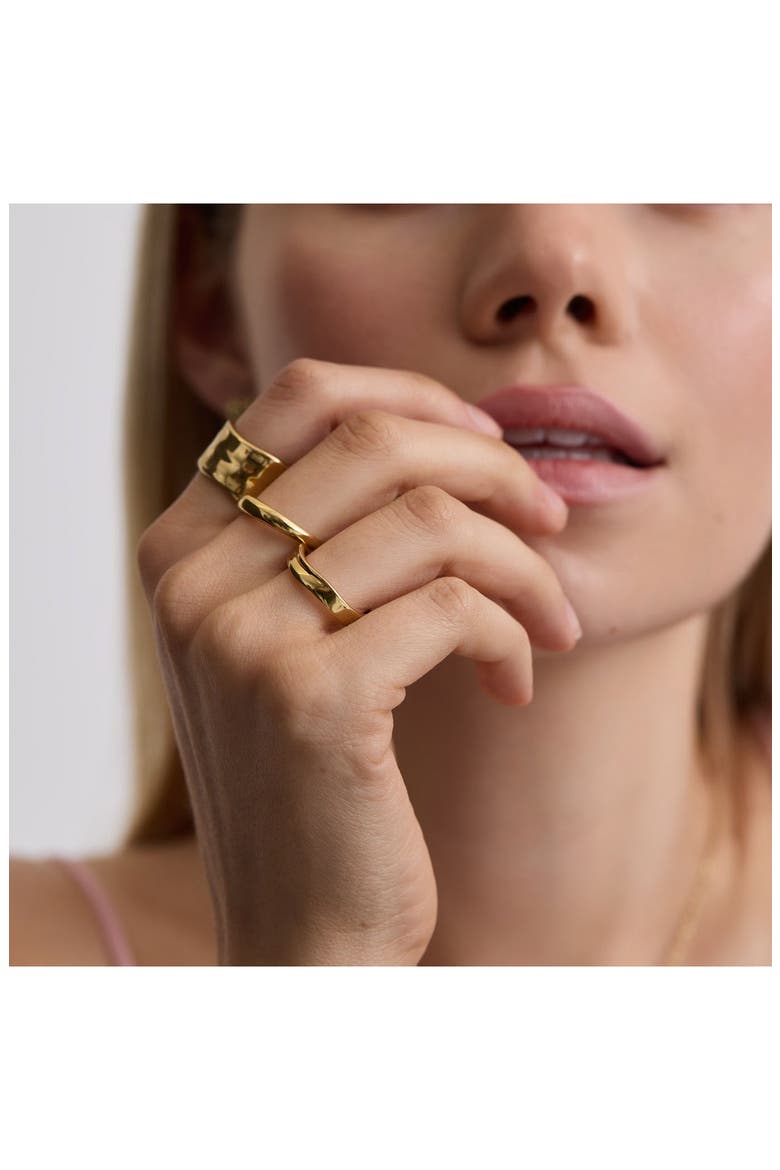 Molten Slim Ring, Alternate, color, GOLD