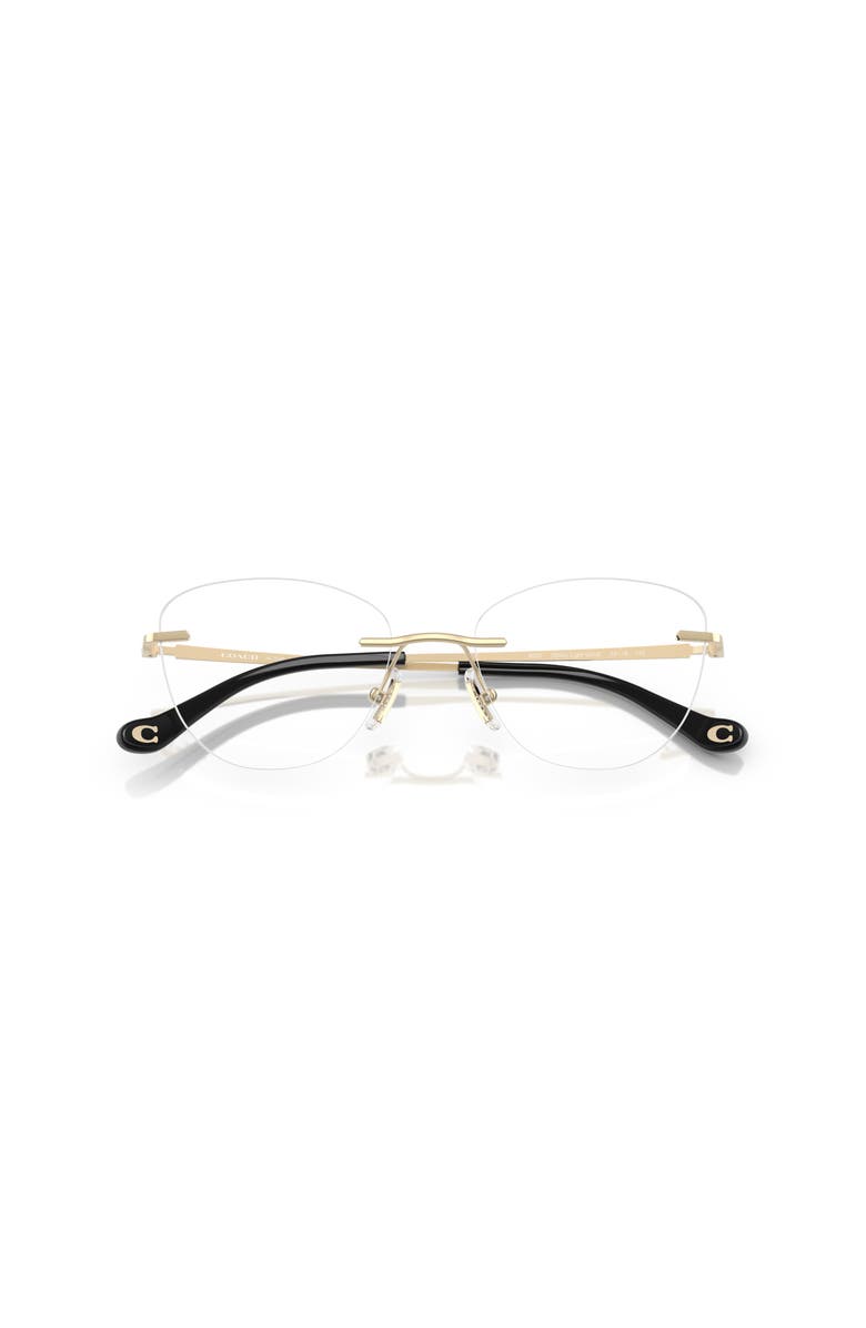 COACH 52mm Cat Eye optical glasses, Alternate, color, Gold