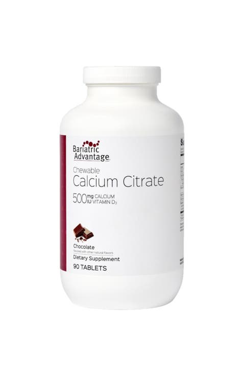 Calcium Citrate Chewable 500 mg Supplement 90 Count