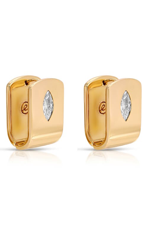 Ettika Marquise Crystal Huggie Earrings In Gold
