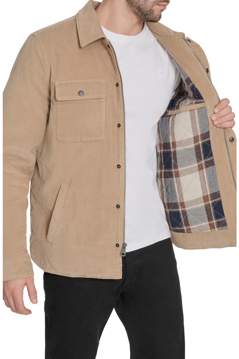 Corduroy Insulated Zip-Up Jacket, Alternate, color, TAN