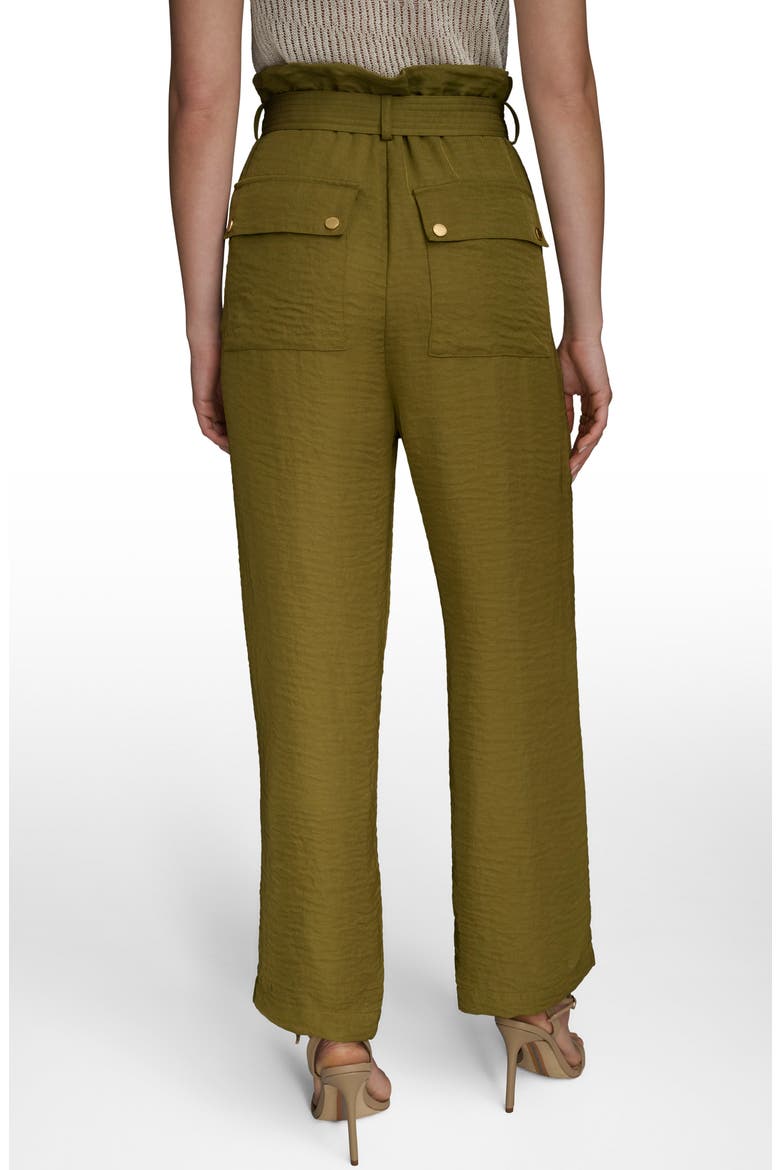 Paperbag Waist Straight Leg Pants, Alternate, color, SMOKY OLIVE