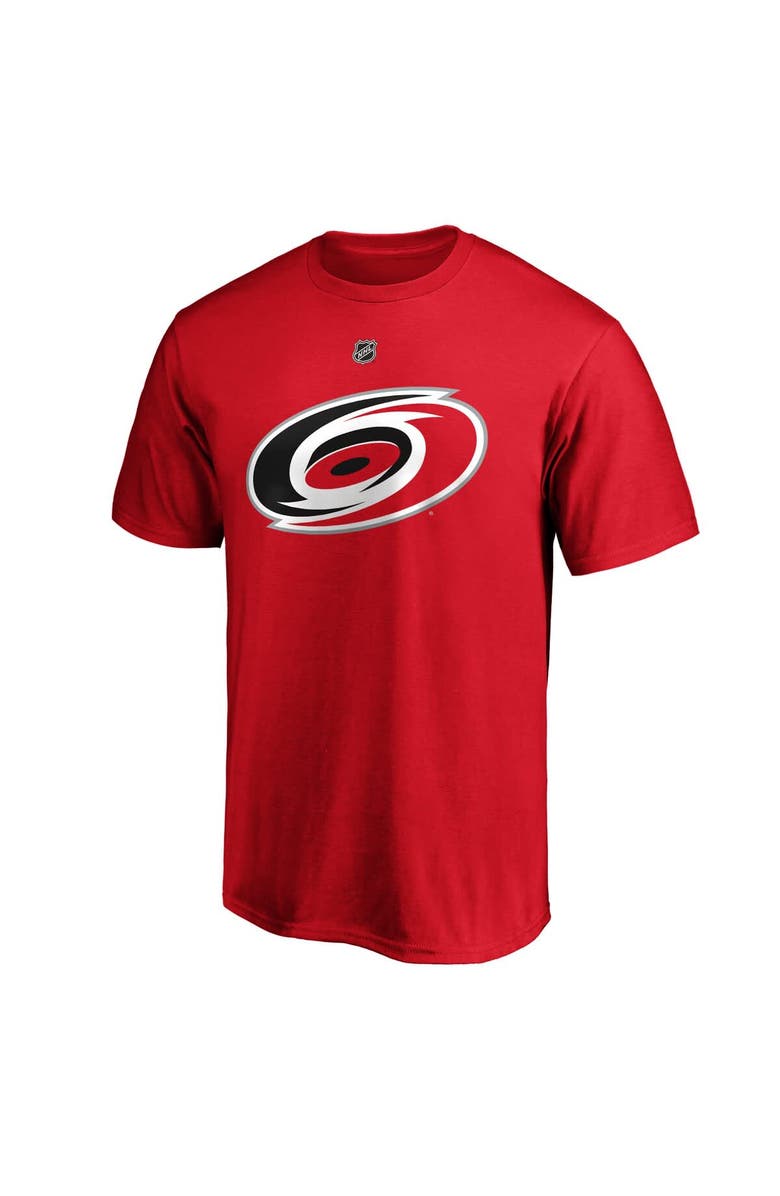 FANATICS Men's Fanatics Andrei Svechnikov Red Carolina Hurricanes Authentic Stack Name & Number T-Shirt, Alternate, color, Red