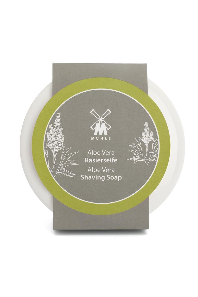 Porcelain Dish With Aloe Vera Shaving Soap, Main, color, White