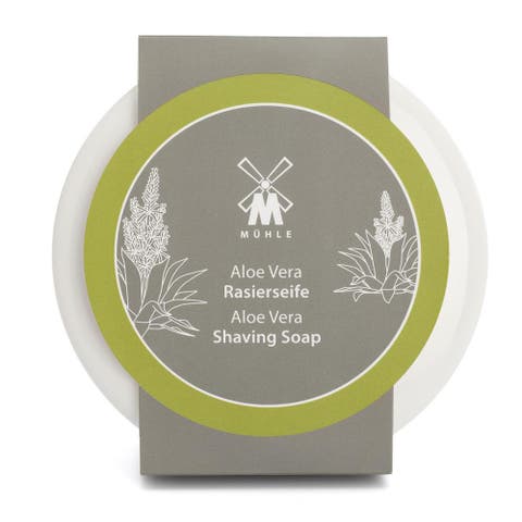 Porcelain Dish With Aloe Vera Shaving Soap