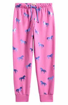Hatley Kids' Shimmer Horse Print Joggers