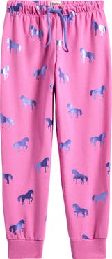 Hatley Kids' Shimmer Horse Print Joggers