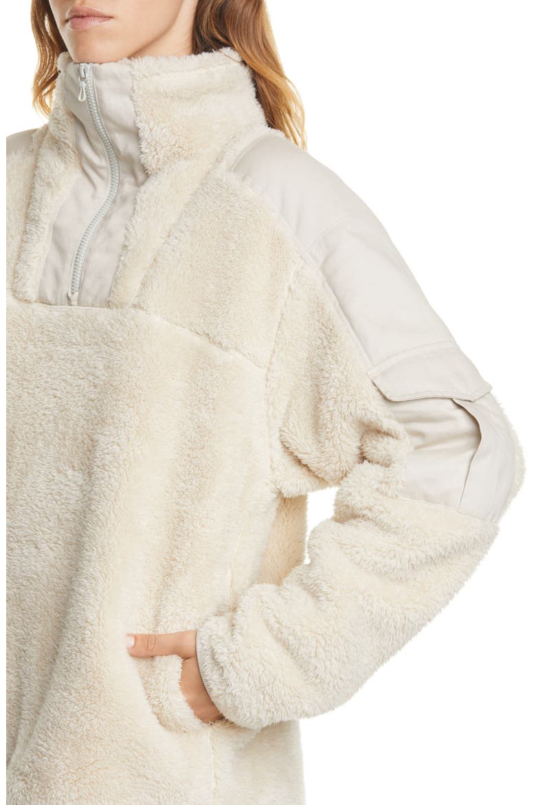 Logan Recycled Polyester Fleece Pullover, Alternate, color, IVORY STONE