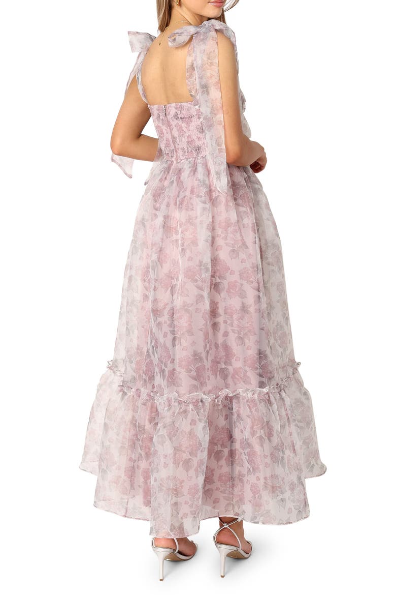 Floret Bow Strap Midi Sundress, Alternate, color, DARK PURPLE