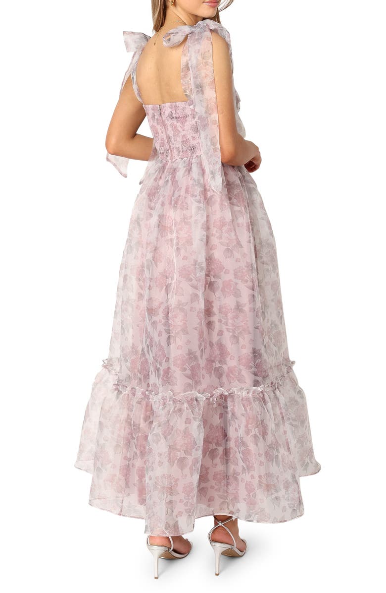 Petal & Pup Floret Bow Strap Midi Sundress, Alternate, color, Dark Purple