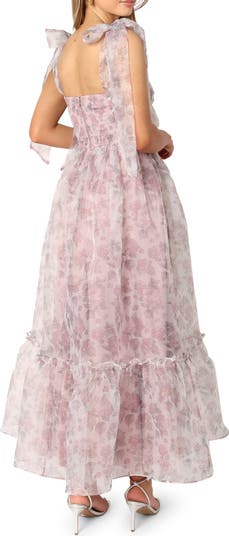 Floret Bow Strap Midi Sundress