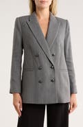 L'AGENCE Aimee Pinstripe Double Breasted Blazer