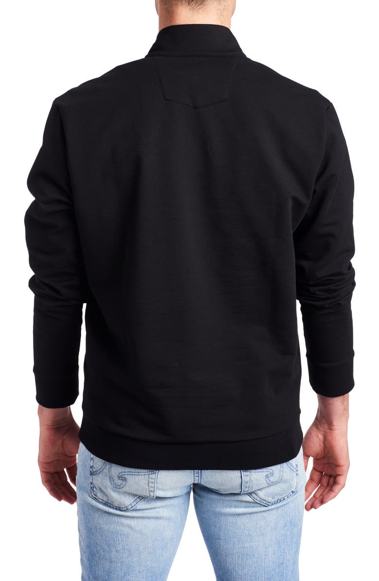 PINO BY PINOPORTE Mario Quarter Zip Sweatshirt, Alternate, color, Black
