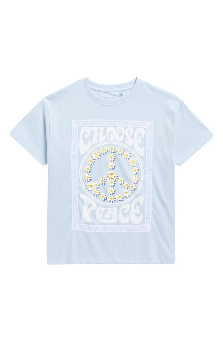 Jessica Simpson Kids' Oversize Graphic T-Shirt, Main, color, Light Blue