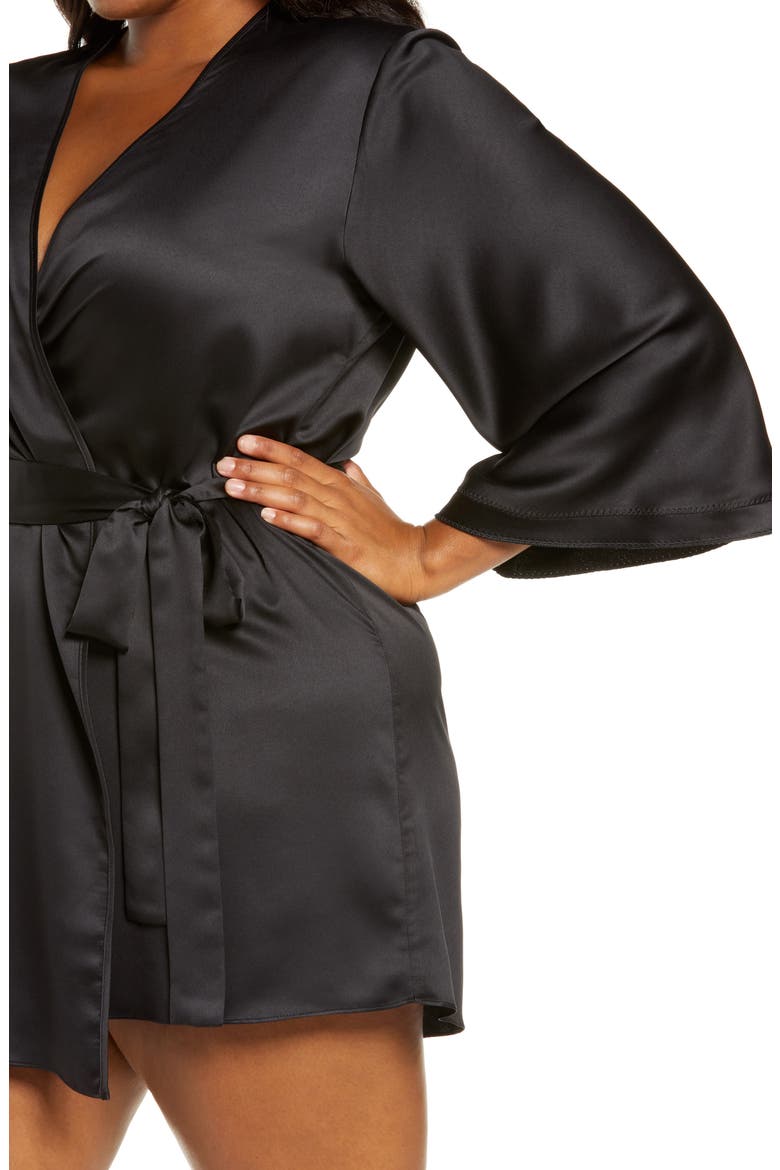 Heavenly Satin Wrap, Alternate, color, BLACK