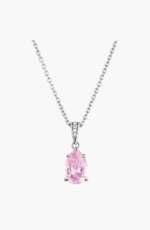 Lovery Sterling Silver Necklace With Pouch, Bath Bomb & Gift Box In Peach Tear Drop