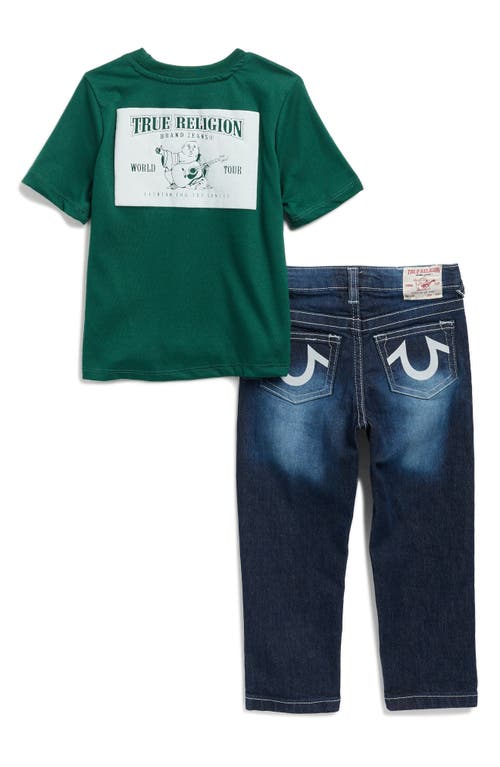 True Religion Horseshoe Graphic T-shirt & Jeans Set In Green