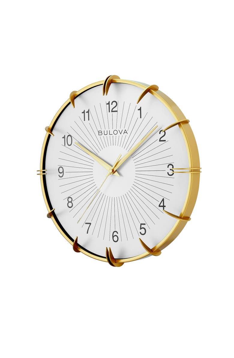 Bulova Clocks Citatation Retro Wall Clock, Alternate, color, White