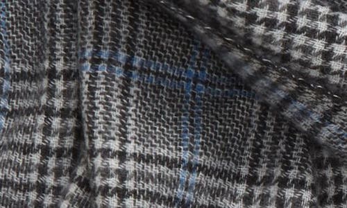 Andrew Stewart Glen Plaid Cashmere Scarf In Gray