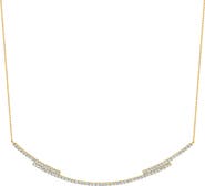 Crislu Cubic Zirconia Regal Long Bar Necklace