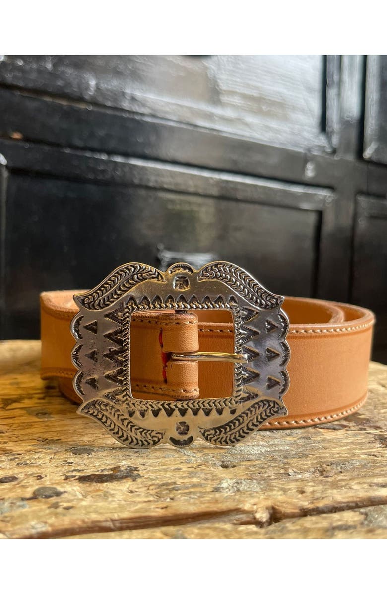 Fortela Berry Leather Belt, Main, color, Camel