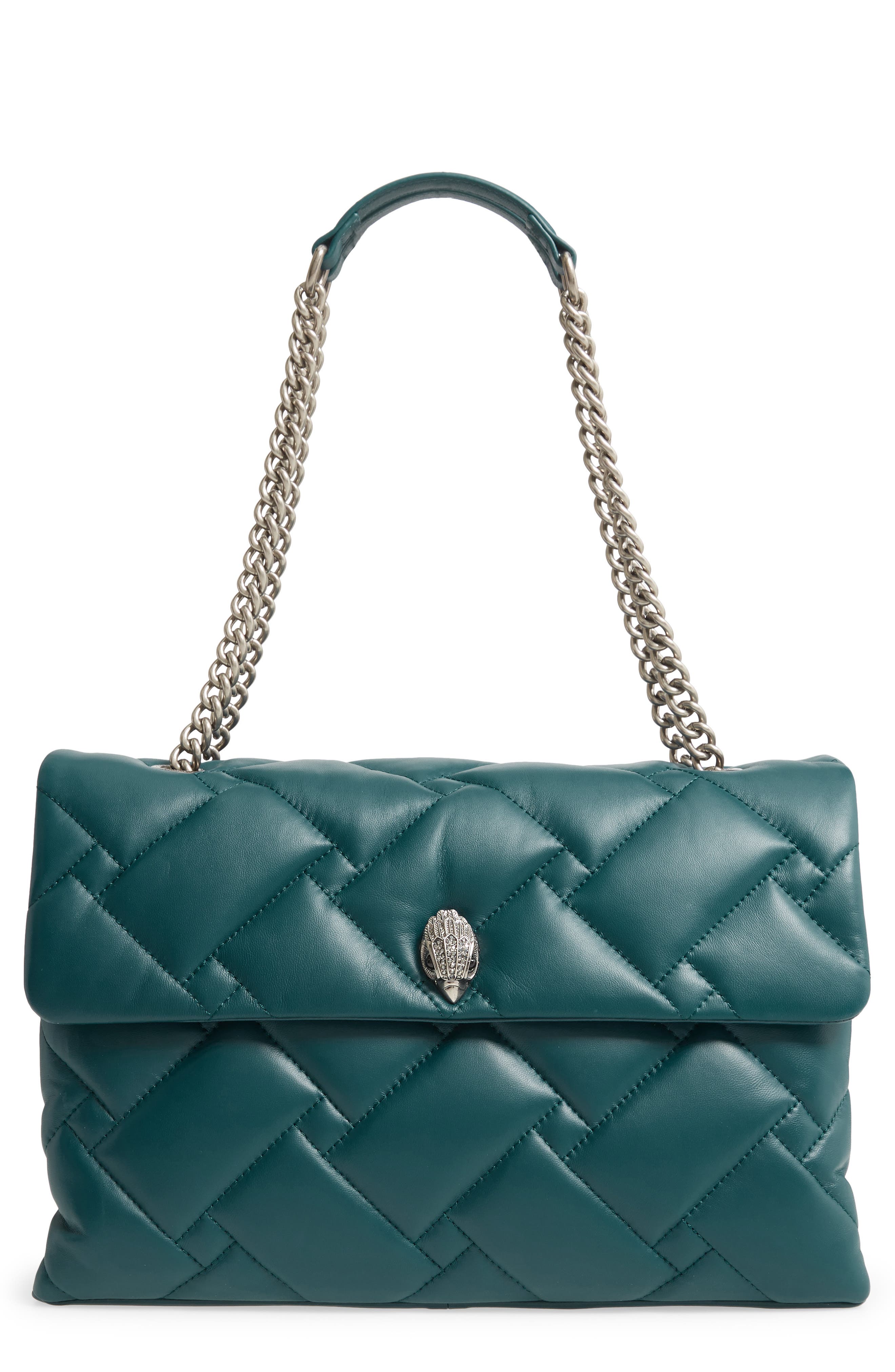 XXL Kensington Soft Quilted Leather Shoulder Bag, Main, color, TEAL