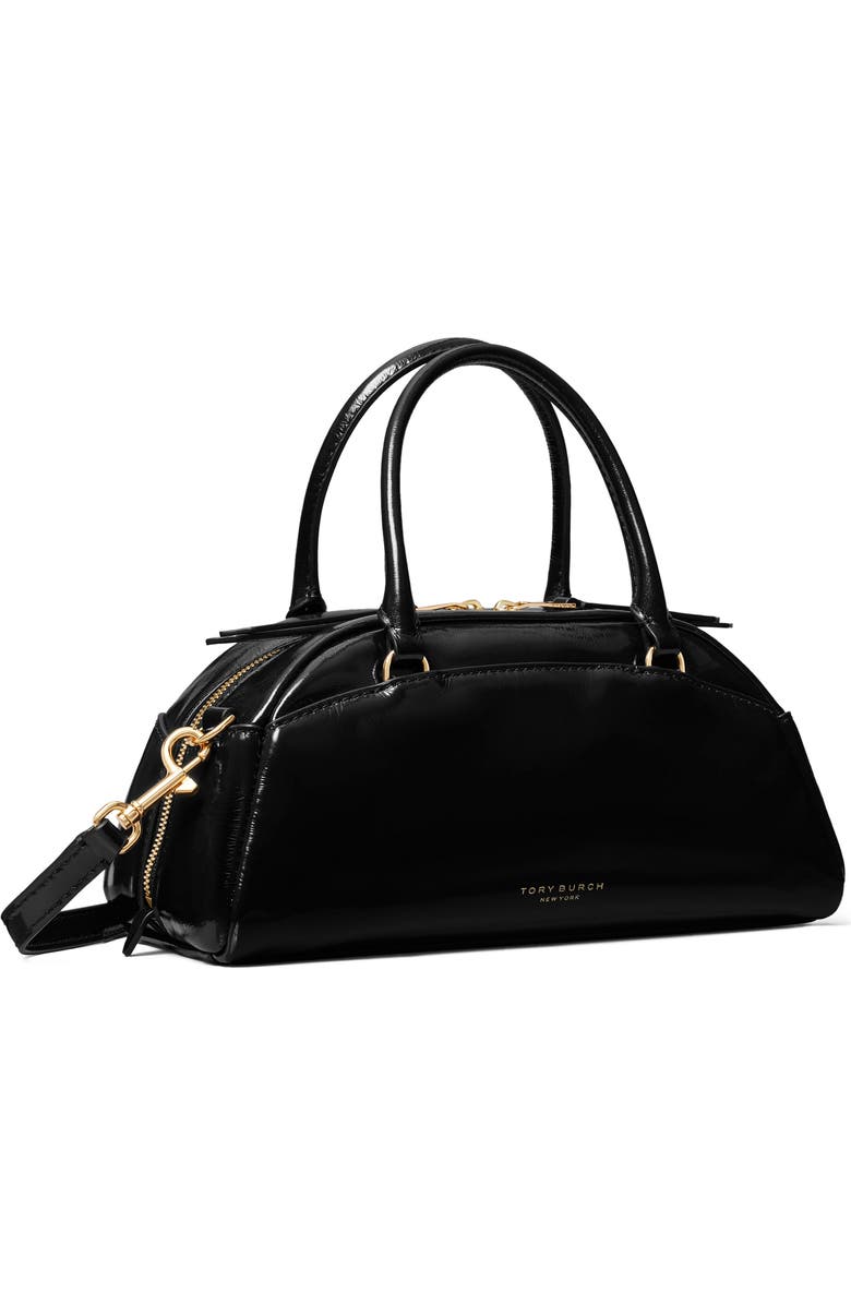 Tory Burch Small Bowler Top Handle Bag, Alternate, color, Black