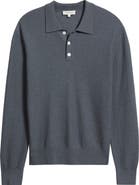 FRAME Long Sleeve Wool Polo Sweater