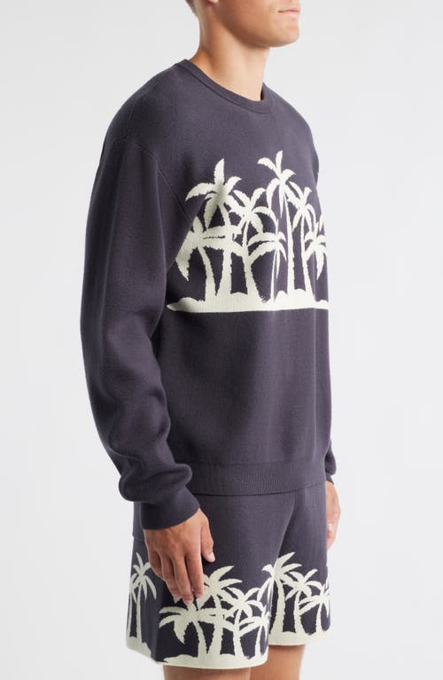 Mavrans Palm Beach Knit Crewneck Sweater In Blue