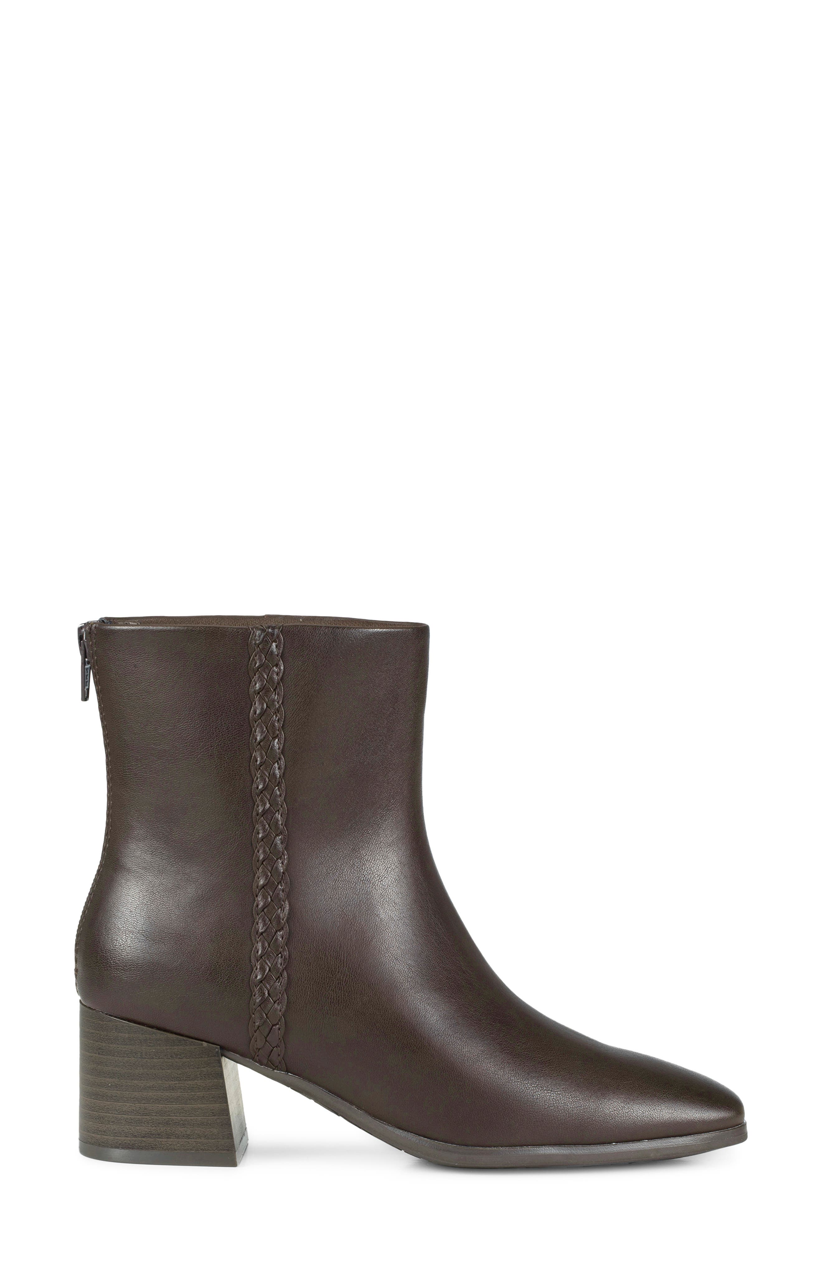 Wakely Block Heel Bootie, Alternate, color, DARK BROWN