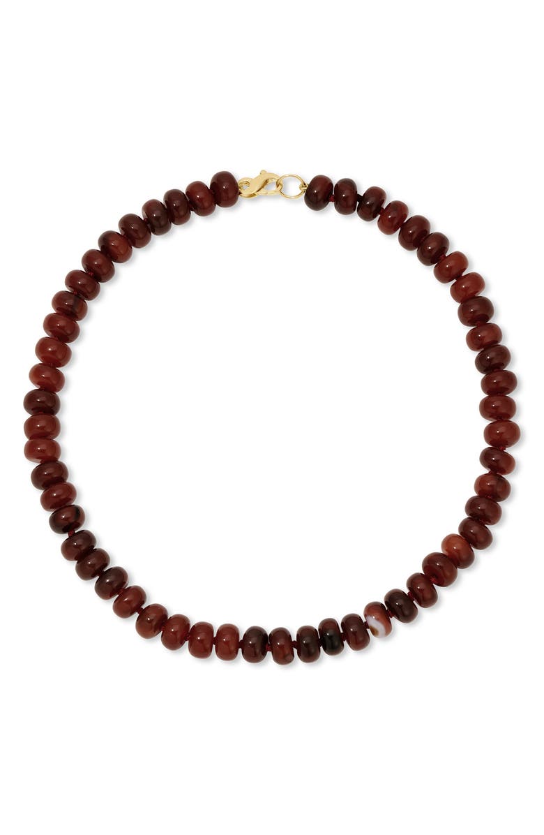 Adina Reyter Carnelian Beaded Necklace, Alternate, color, Yellow Gold