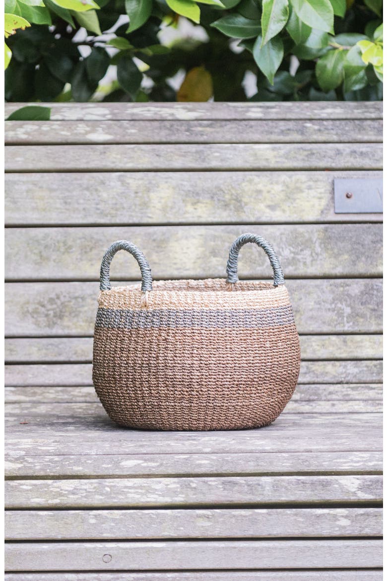 Tabletop Bulge Basket, Alternate, color, Brown