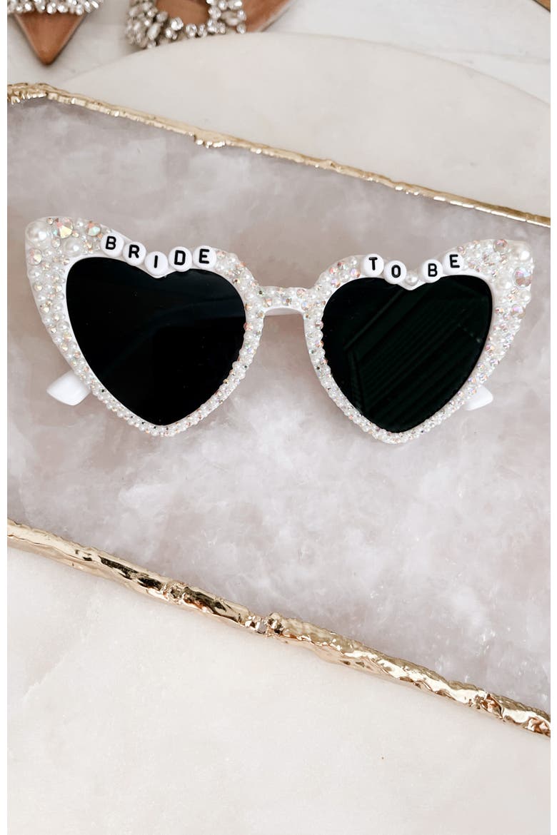 Bride To Be Sunnies, Alternate, color, White