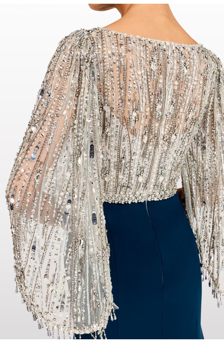 Jenny Packham Wanderlust Embellished-Details Maxi Dress, Alternate, color, Ammonite - Blackthorne Blue