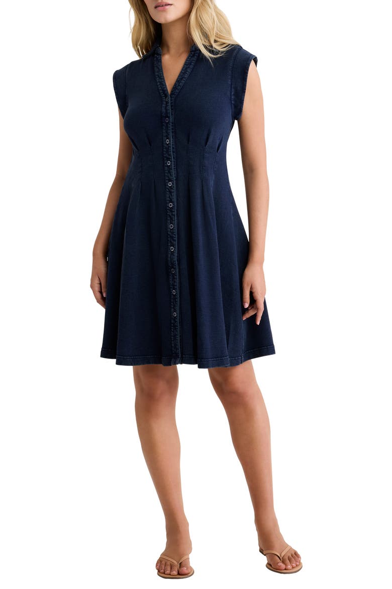 Rory French Terry Dress, Main, color, DARK INDIGO