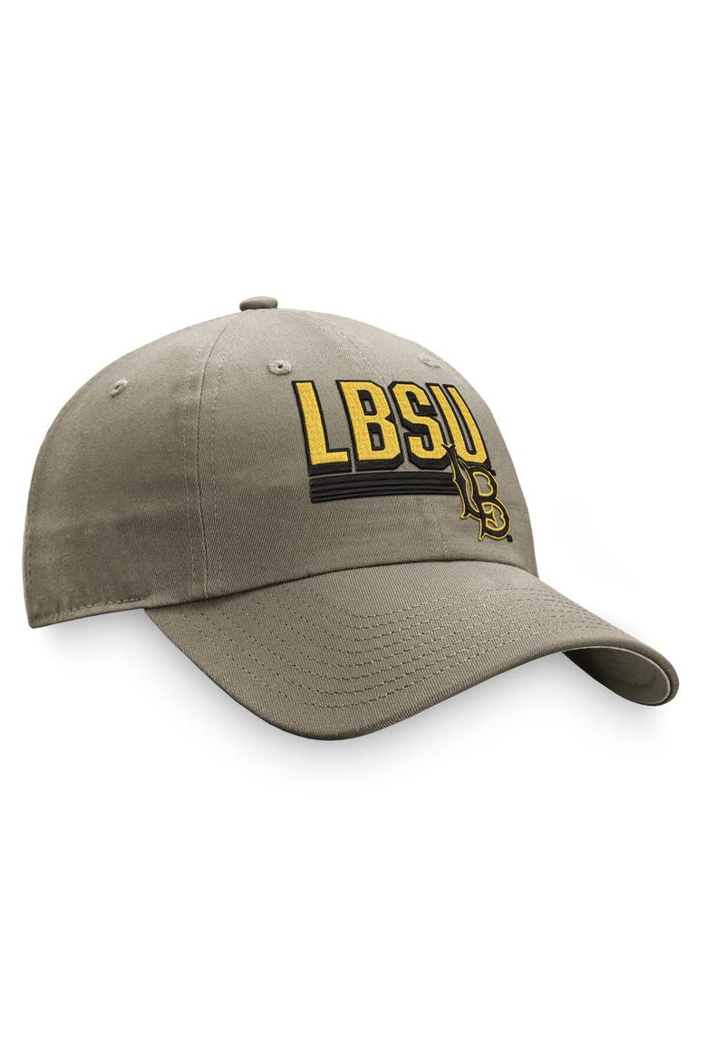 Men's Top of the World Khaki Cal State Long Beach The Beach Slice Adjustable Hat, Alternate, color, Khaki