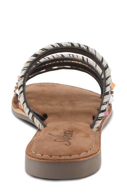 Azura By Spring Step Intoxicate Slide Sandal In Black Multi
