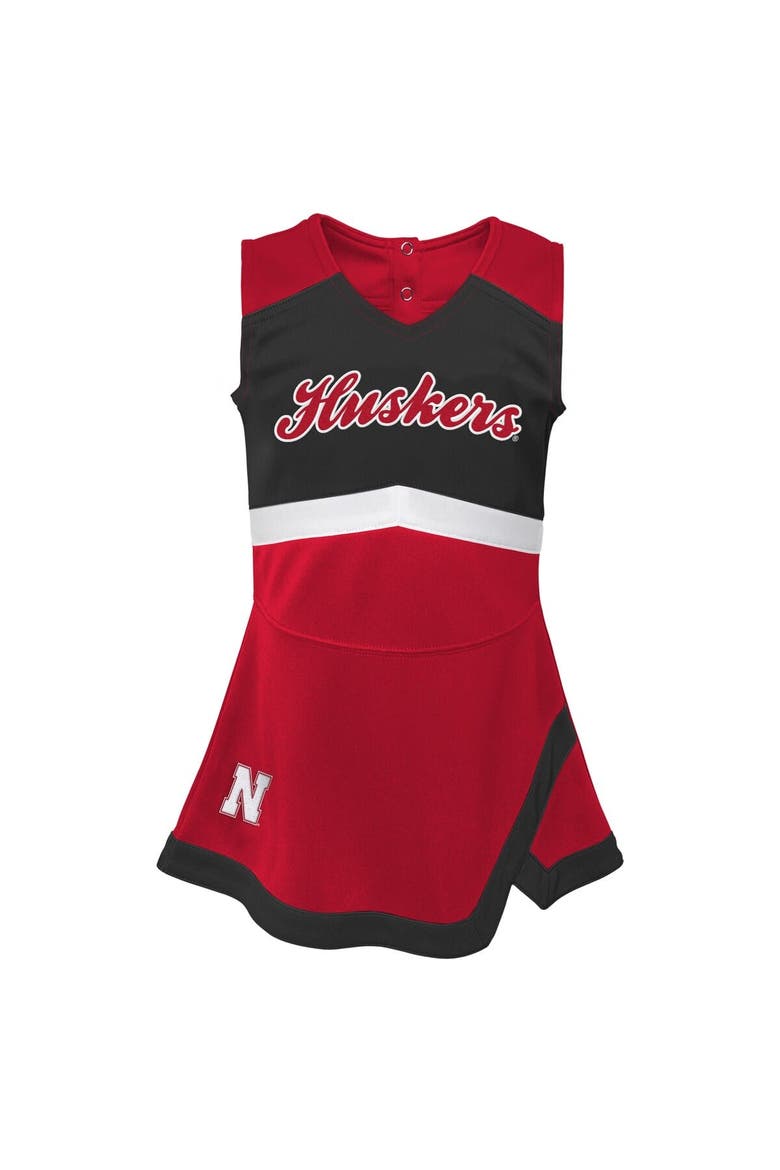 Girls Youth Scarlet Nebraska Huskers Cheer Captain Jumper Dress, Alternate, color, Scarlet