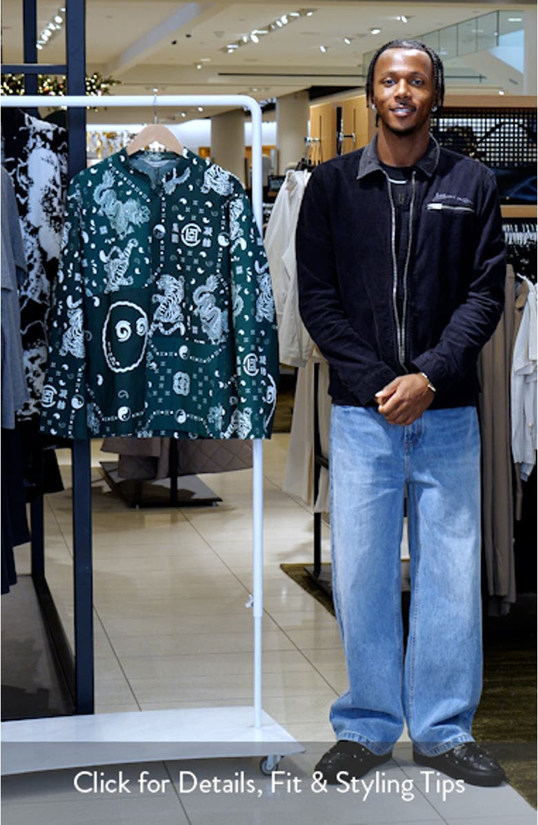 x CLOT Oversize Patchwork Print Cotton Jacket, sales video thumbnail