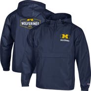 Champion Men's Champion Navy Michigan Wolverines Delay Packable Half-Zip Jacket