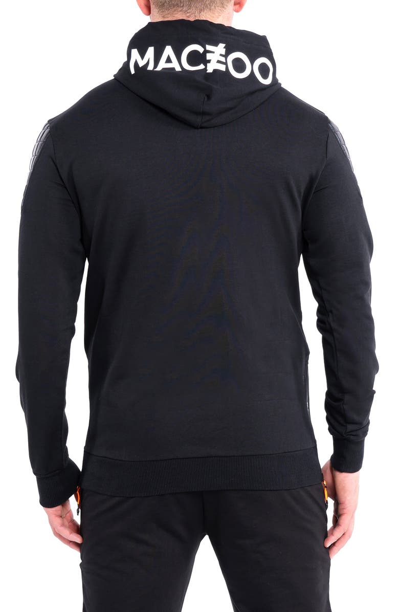 Maceoo Skull Black Hoodie, Alternate, color, Black