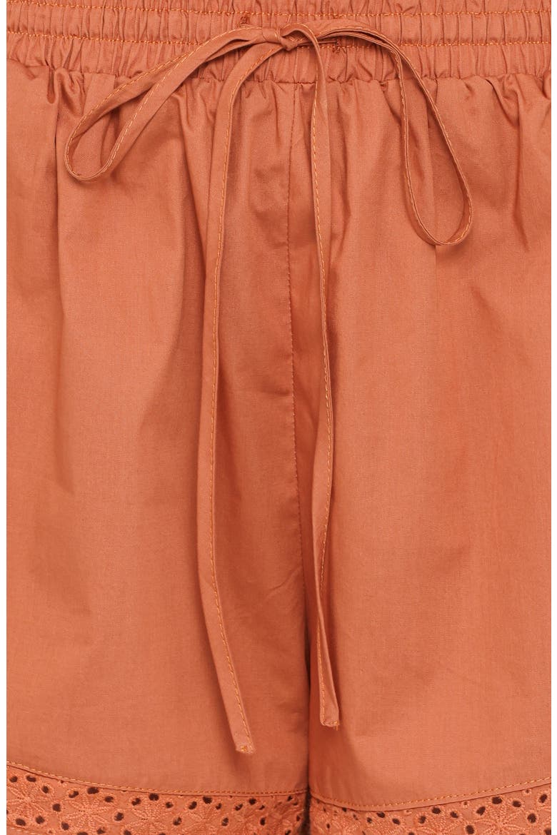 Austin Cotton Drawstring Shorts, Alternate, color, RUST
