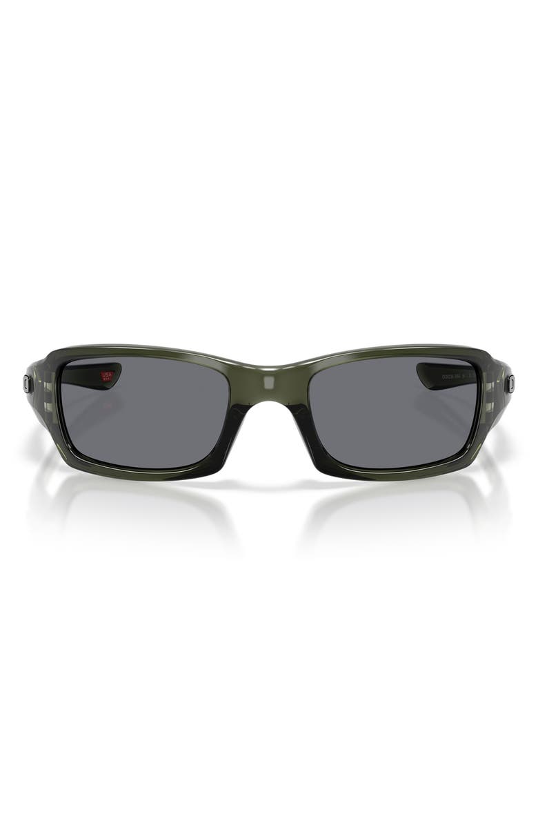 Oakley Fives Squared 54mm Rectangle Sunglasses, Main, color, Olive Ink / Grey