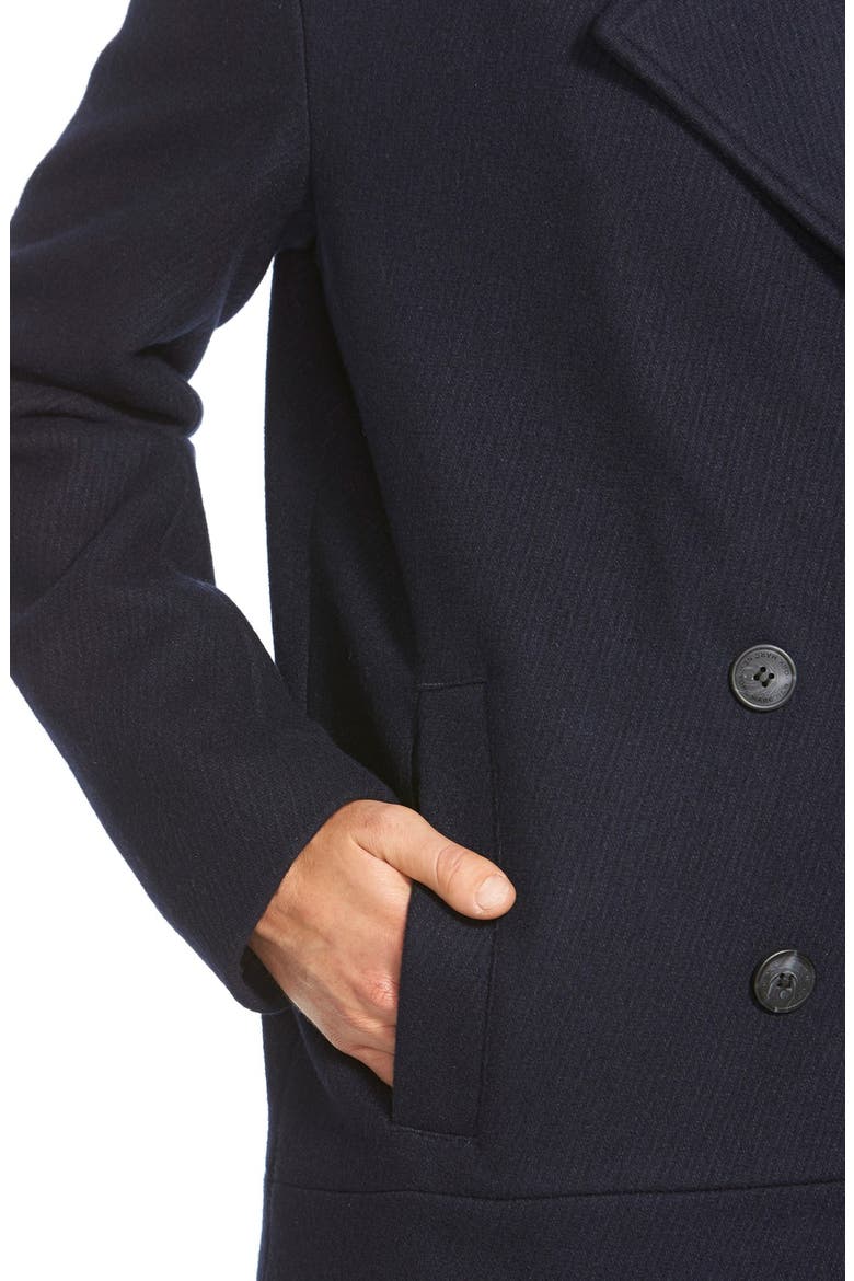 'Natalie' Twill Wool Blend Boyfriend Coat, Alternate, color, DENIM