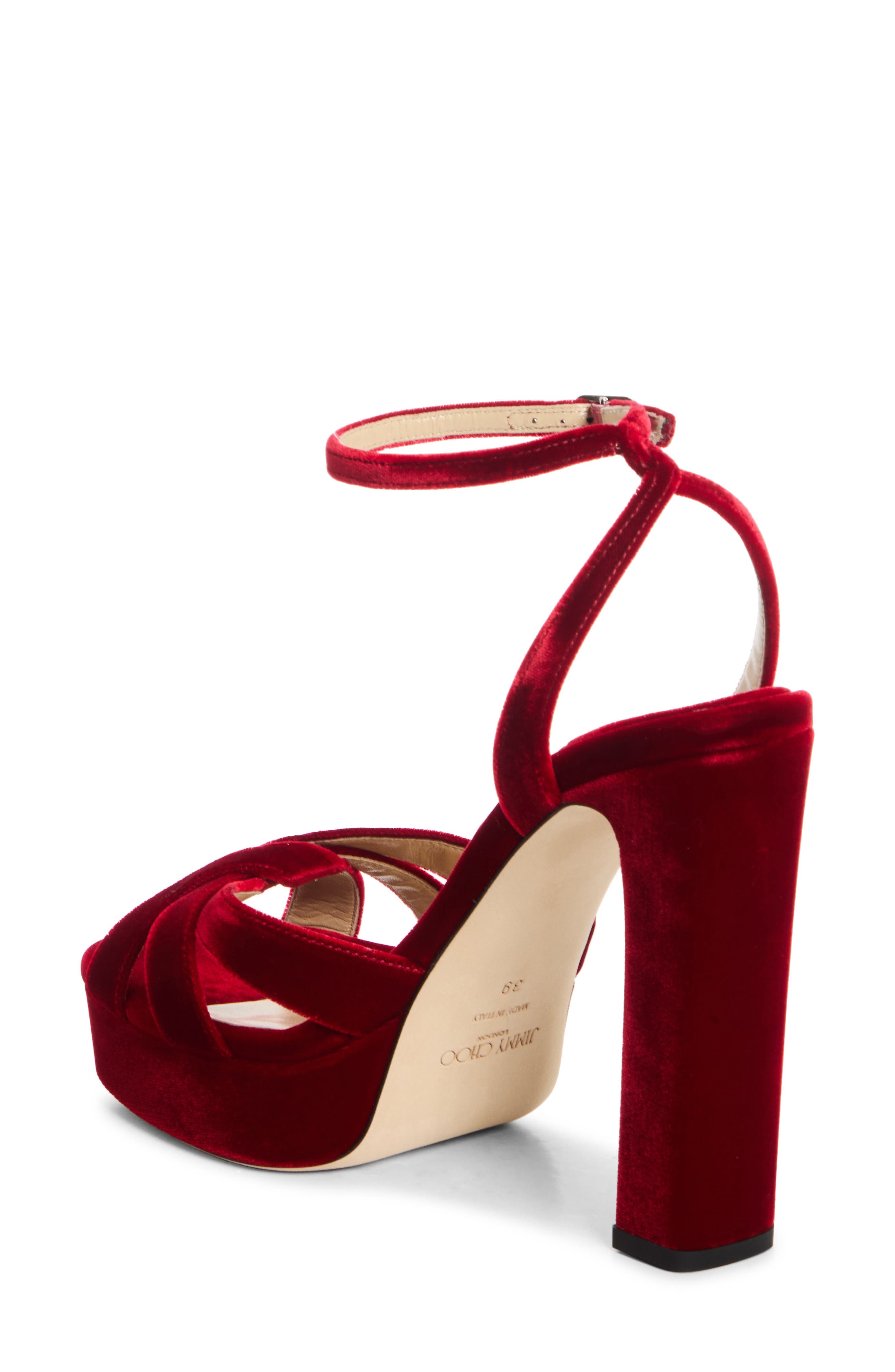 Kove Platform Sandal, Alternate, color, RUBY RED