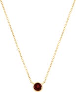 EFFY 18k Gold Plated Sterling Silver Garnet Pendant Necklace