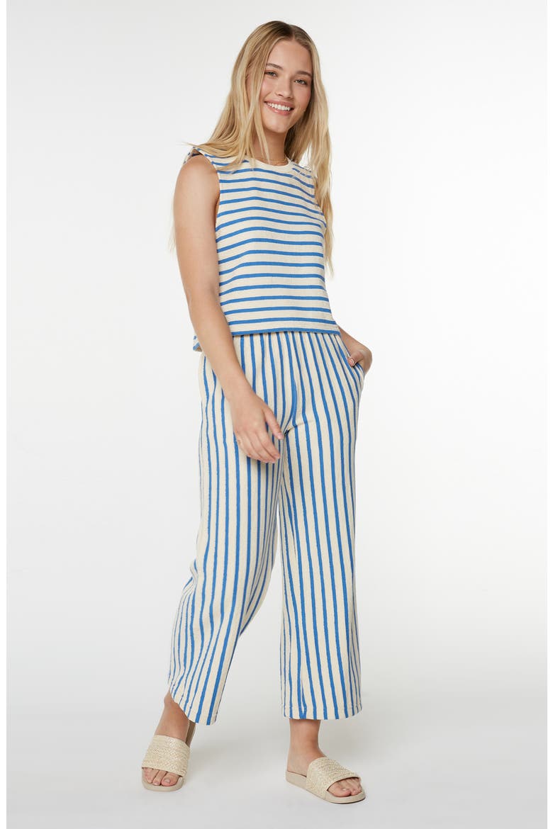Java Stripe Cotton Terry Pants, Alternate, color, STAR SAPPHIRE