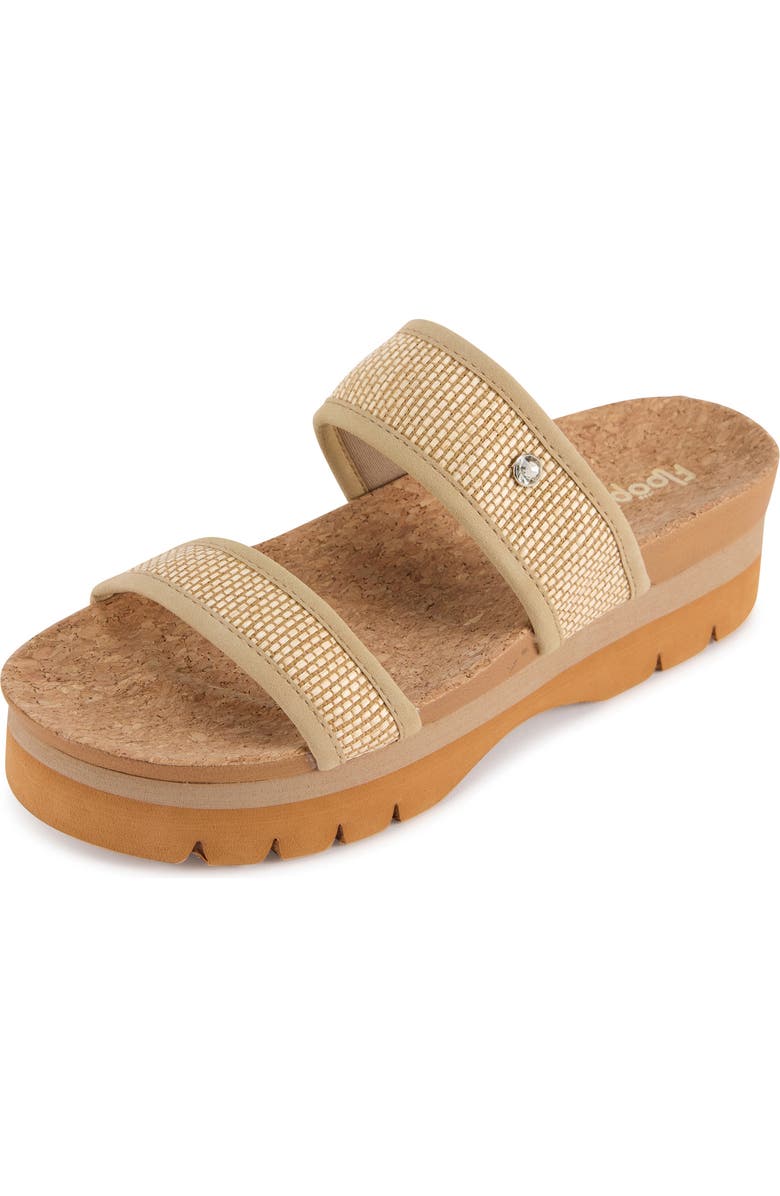 FLOOPI Knit Platform Slide Sandal, Main, color, Taupe